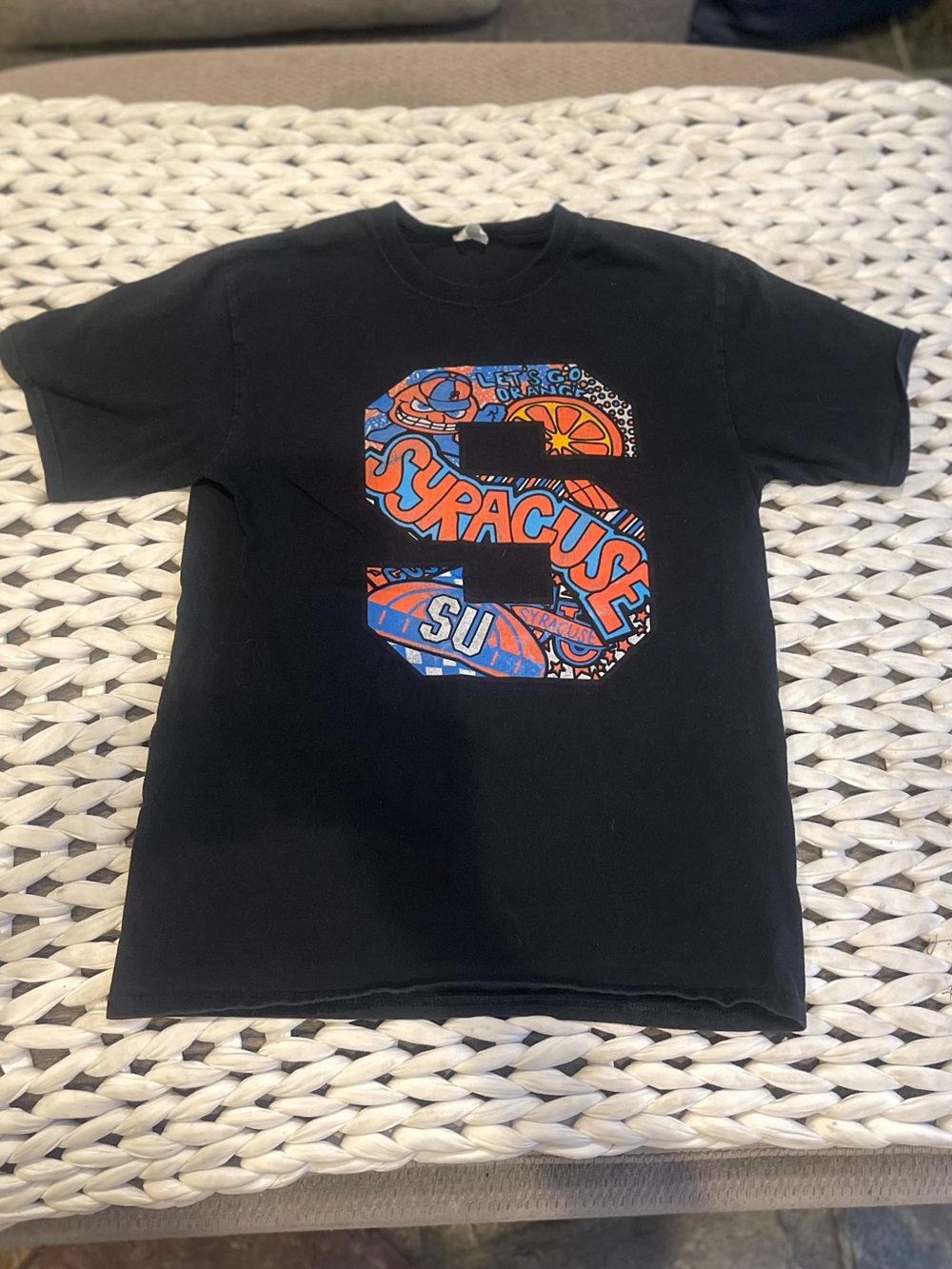 Syracuse U- Graphic Tee with Orange & Blue Lettering